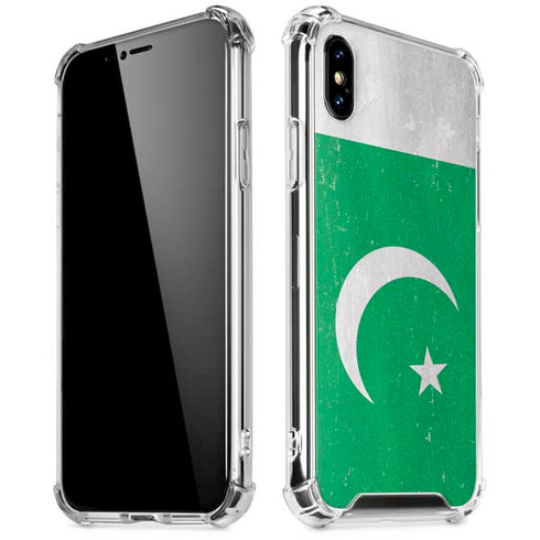 Pakistan Flag Distressed iPhone XS Max Clear Case